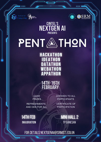 PENATHON POSTER canva design figma graphic design hackathon logo poster
