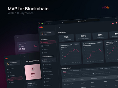 pingNpay. MVP for Blockchain. Web 3.0 Payments. agency banking bitcoin blockchain clean crypto dashboard ui design ethereum fintech mvp payments product design saas statistics ui ux web 3.0 web app web platform