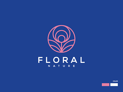 Floral Nature Logo branding design floral graphic design icon illustration logo nature typography ui ux vector