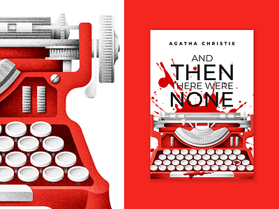 And Then There Were None agatha christie blood book book cover cover design grainy texture typewriter whodunit