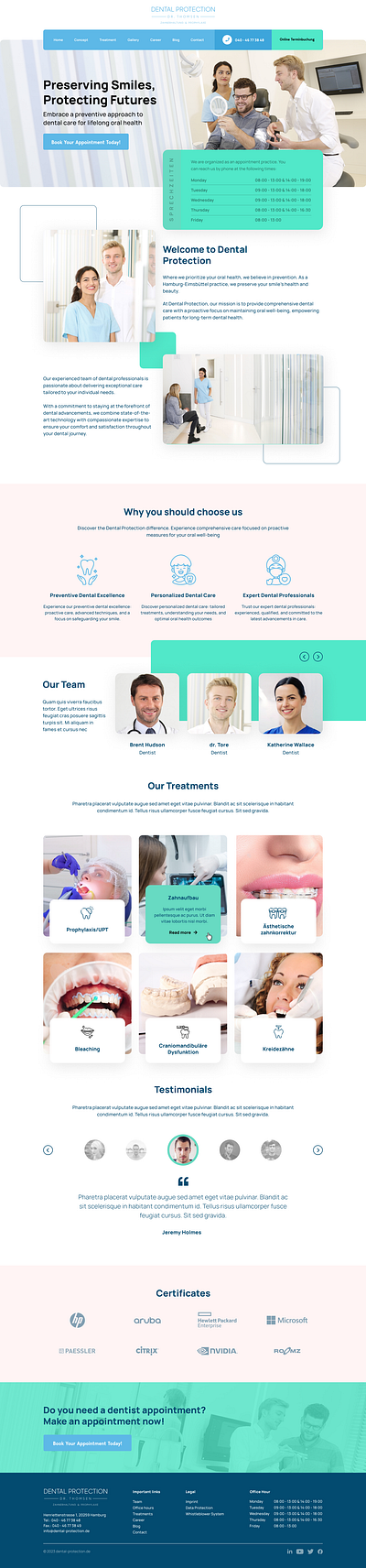 Dr. Thomsen Dental dental web design web design