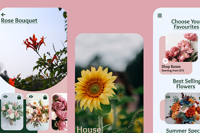 Rose Bouquet App / Flower Shop animation app apps designing design figma figma animation figma app figma app design figma kit figma mobile designing figma prototype mobile apps design kit mobile kit prototyping rose shop roses app ui ui kit uiux apps uiux designing ap