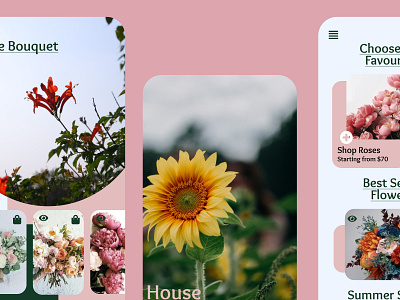 Rose Bouquet App / Flower Shop animation app apps designing design figma figma animation figma app figma app design figma kit figma mobile designing figma prototype mobile apps design kit mobile kit prototyping rose shop roses app ui ui kit uiux apps uiux designing ap