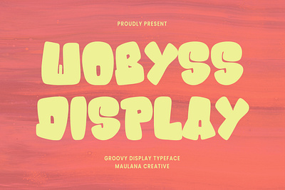 Wobyss Groovy Display Typeface animation branding font fonts graphic design logo nostalgic