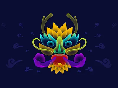 Good luck in the year of the dragon design illustration year of the dragon