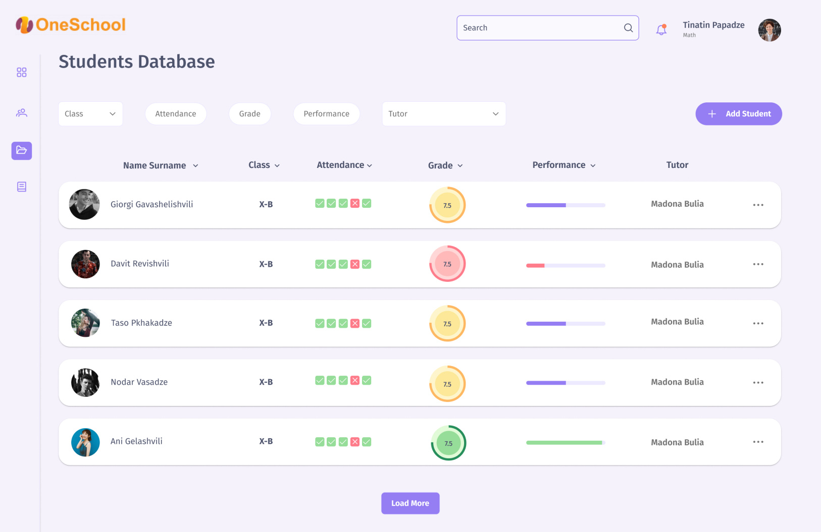 School Management System UI/UX by Nika Berekashvili on Dribbble