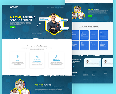 Plumbing Website graphic design ui