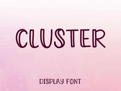 Cluster - Modern Sans Serif Font book clean clean font cluster modern sans serif font display display font fixwidth font font logo modern font sansserif simple font title