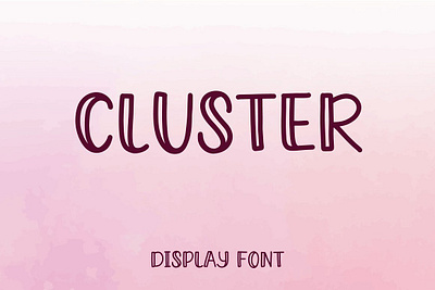 Cluster - Modern Sans Serif Font book clean clean font cluster modern sans serif font display display font fixwidth font font logo modern font sansserif simple font title