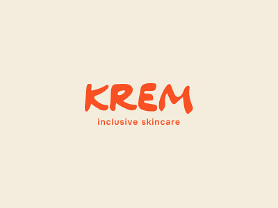 KREM / Logotype for skincare brand brand identity branding cosmetic design graphic design logo logotype packaging