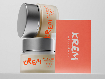 KREM / Packaging for skincare brand brand identity branding cosmetic design graphic design logo logotype packaging