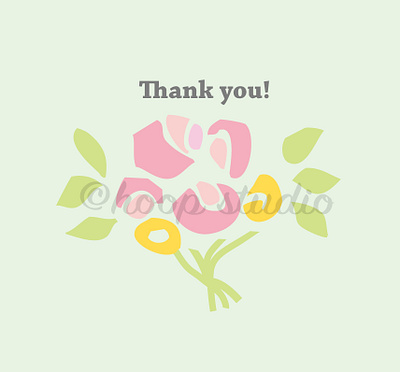 Thanks Card Illustration-confectionery company illustration