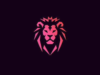 Lion logo animal crown edgy head king lion logo luxury minimal modern power royal sharp strong