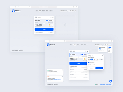 Cryptocurrency exchange blockchain crypto cryptocurrency dex exchange fintech swap uxui