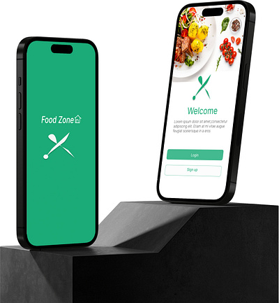 Food Zone is a food delivery App,Logo designed with the pen tool logo ui