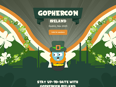 GopherCon Ireland gophercon ireland landing page web design