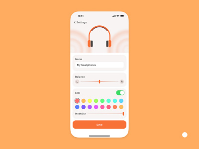 DailyUI #7 Settings app daily dailyui dailyui007 headphones settings ui