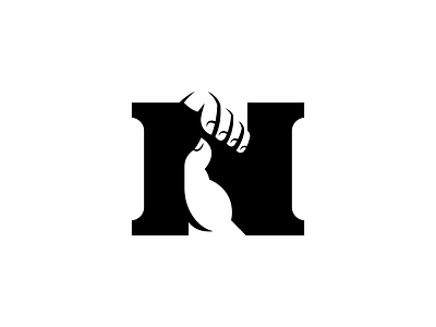 Initials N + Strength Hand Logo brand branding handlogo illustration initialsn logo logos nlogo strengthlogo