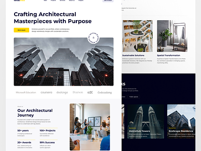 Architect Website design architect webdesign architect website clean design interior design minimal modern ui web design website yellow color design