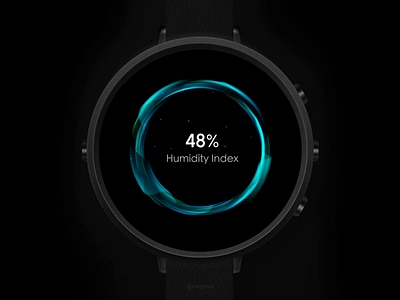 Dehumidification Index Loading in Watch UI Interface Design chart loading motion graphics ui ux watch