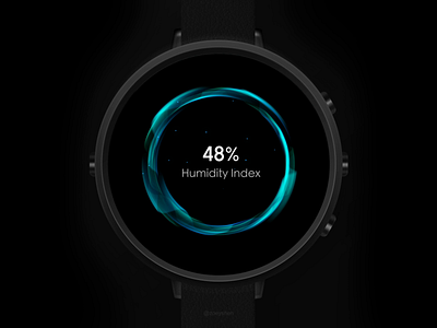 Dehumidification Index Loading in Watch UI Interface Design chart loading motion graphics ui ux watch