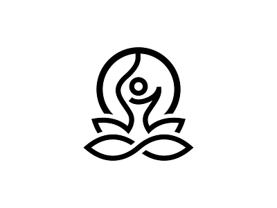 Yoga Lotus Logo brand branding illustration logo logos lotus lotuslogo yoga yogalogo