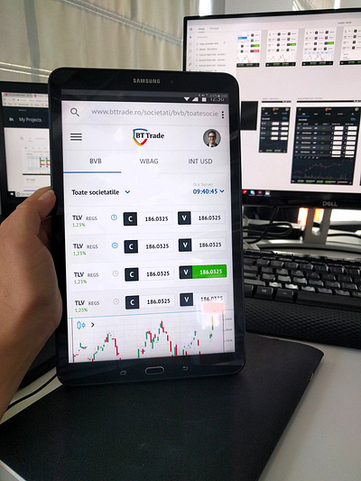 Preview XD prototype in real time on tablet adobe xd default theme design device light theme mobile app preview protoype real time stock app trading app ui