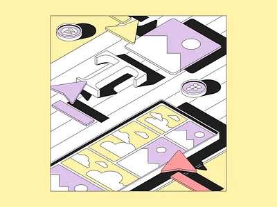 Illustration for the SiteStudio building collaboration design digital illustration isometric kapustin launch process teamwork ui vector website