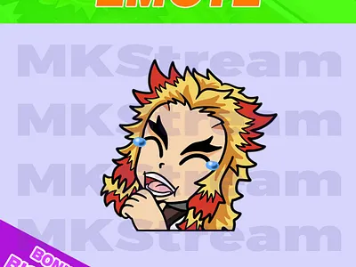 Twitch emotes demon slayer rengoku lul laugh animated emotes anime cute demon slayer design emote emotes illustration kimetsu no yaiba laugh emotes lol lul emotes rengoku rengoku emotes sub badge twitch emotes