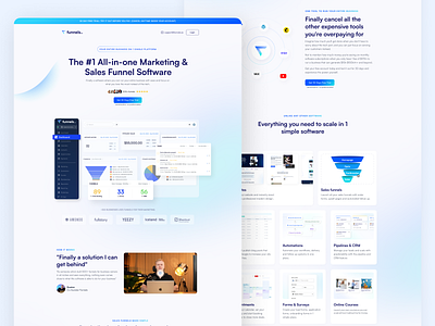 Modern Website Design Landing Page for Marketing Agency agency funnels inspiration margeting agency marketing minimal modern saas startup ui ux website design