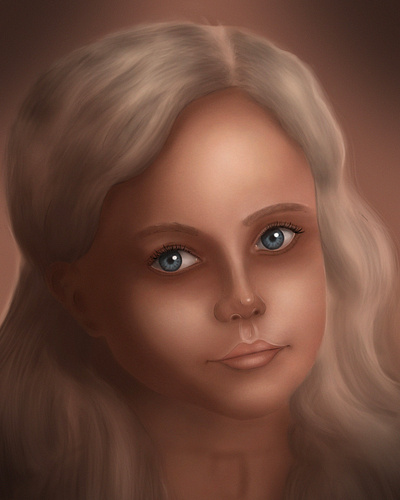 Young girl illustration girl illustration ipad portrait procreate