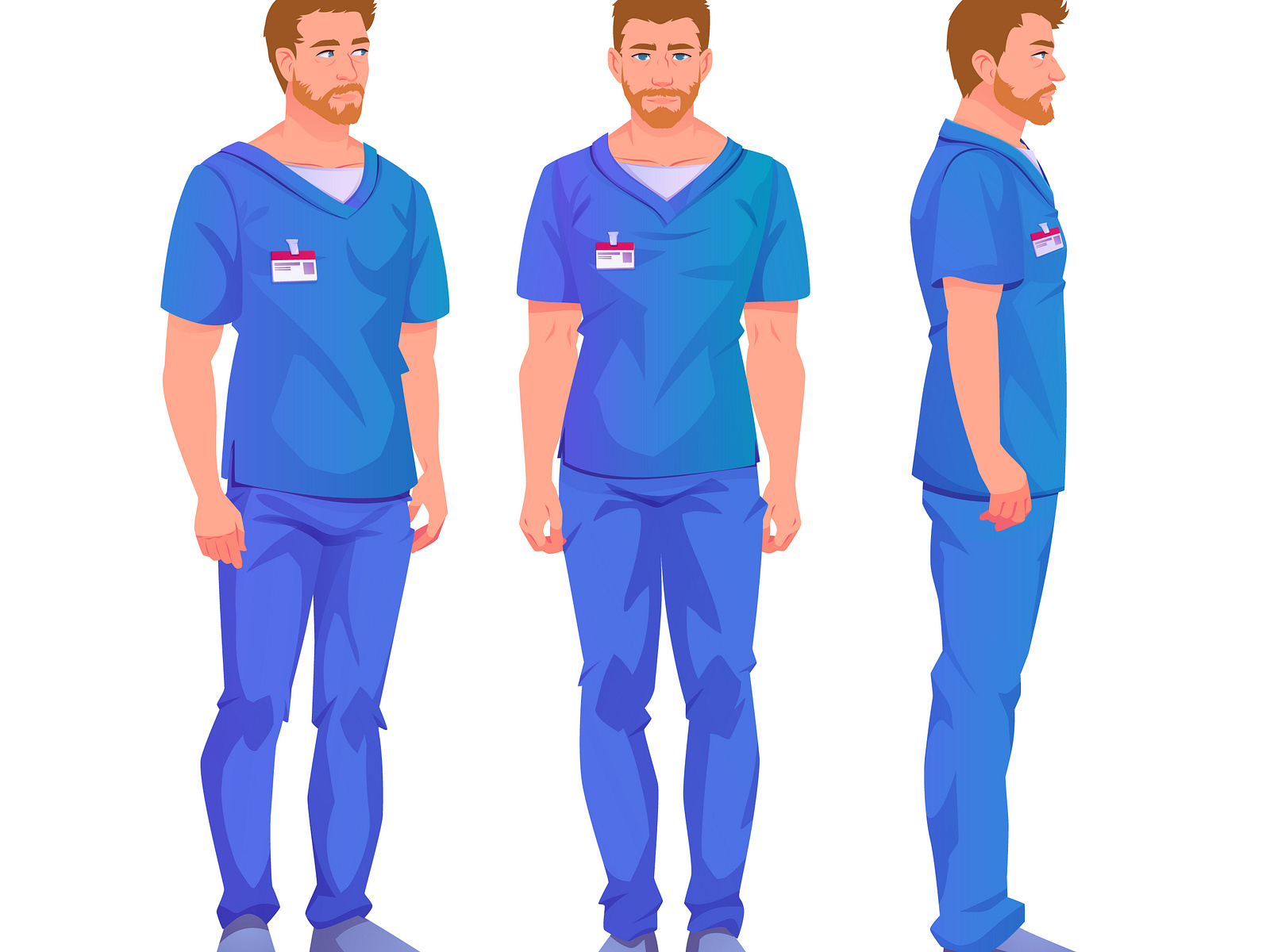 vector-cartoon-character-of-a-nurse-prepared-for-animation-by