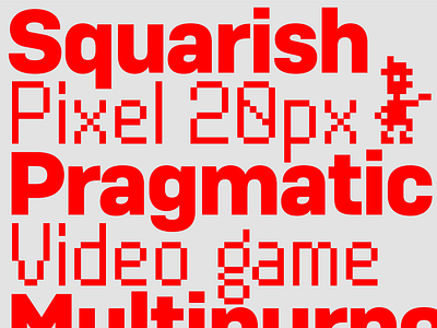 Camber & Dixplay Typefaces design font graphic design pixel squarish typography videogame