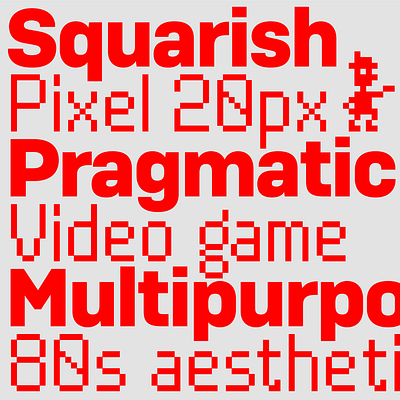 Camber & Dixplay Typefaces design font graphic design pixel squarish typography videogame