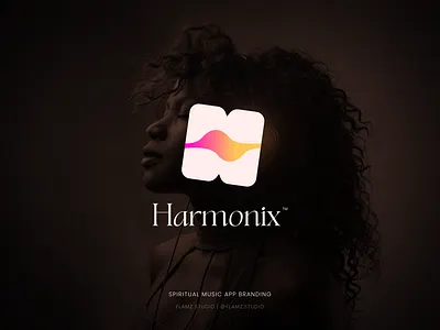 Harmonix - Spiritual beats music app | branding and logo design app beats brand identity branding business card design envelop graphic design illustration logo meditation music spiritual stationery vector