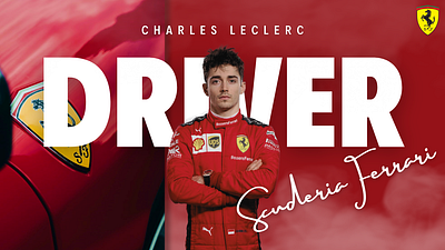 Charles leclerc Ferrari F1 adobephotoshop charles leclerc driver f1 ferrari graphic design photoshop poster posterdesign thumbnail