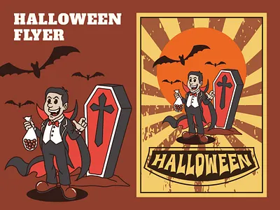 Dracula Halloween brand brand identity branding character classic cute design dracula graphic design halloween illustration logo mascot retro scary vector vintage