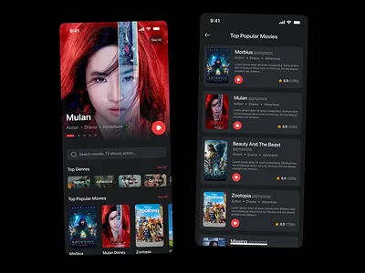 Movie App | UI/UX Case Study animation app branding case casestudy design film films graphic design illustration logo motion graphics movie movieapp theater typography ui ux vector