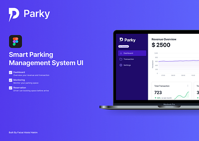 Parky - Smart Parking Management System booking dashboard figma park parking reservation smart sps transaction ui