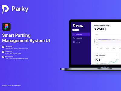 Parky - Smart Parking Management System booking dashboard figma park parking reservation smart sps transaction ui