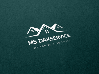 Logo concept MSDAKSERVICE concept design logo roofing