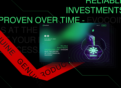 Evocoin investing website 3d adaptive animation crypto design investing motion graphics ui webdesign website