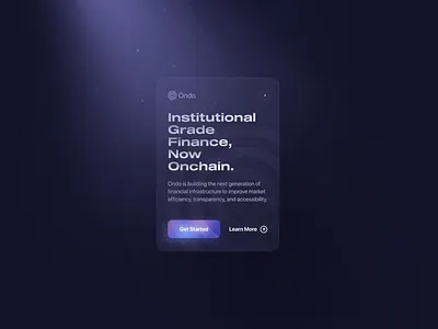 Ondo Finance Card Design branding card card design crypto ui ui card uidesign uiux uiux design web3 webdesign website