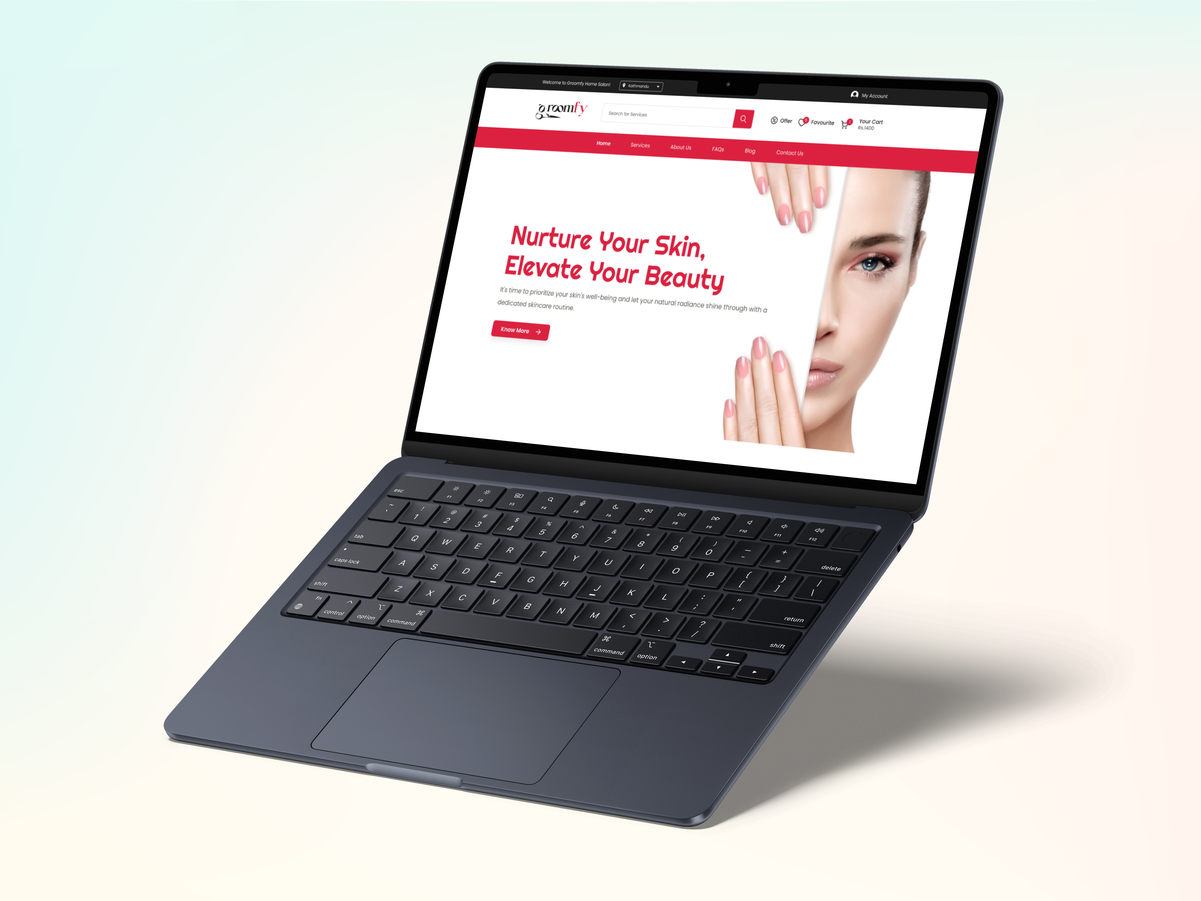 GroomFY Home Saloon app design beauty website branding design ecommerce ecommerce website graphic design graphic designer illustration logo motion graphics ui uiux website website deisgn