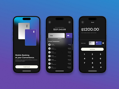 Online Payments App Design black clean ui dark theme fintech ios minimal mobile onlinewallet payments uidesign ux design