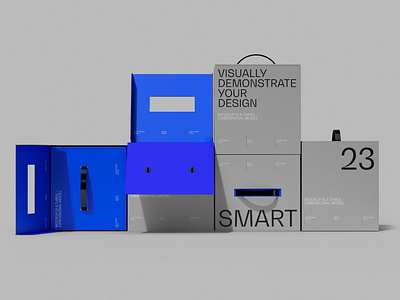 Paper Box Mockup 3d box brand branding graphic design logo packaging showcase
