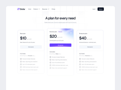 🪄Pricing section - Light mode banking app clean concept crypto crypto app crypto dashboard design finance graphic design interface logo minimal pricing pricing page pricing section saas ui web design web page website