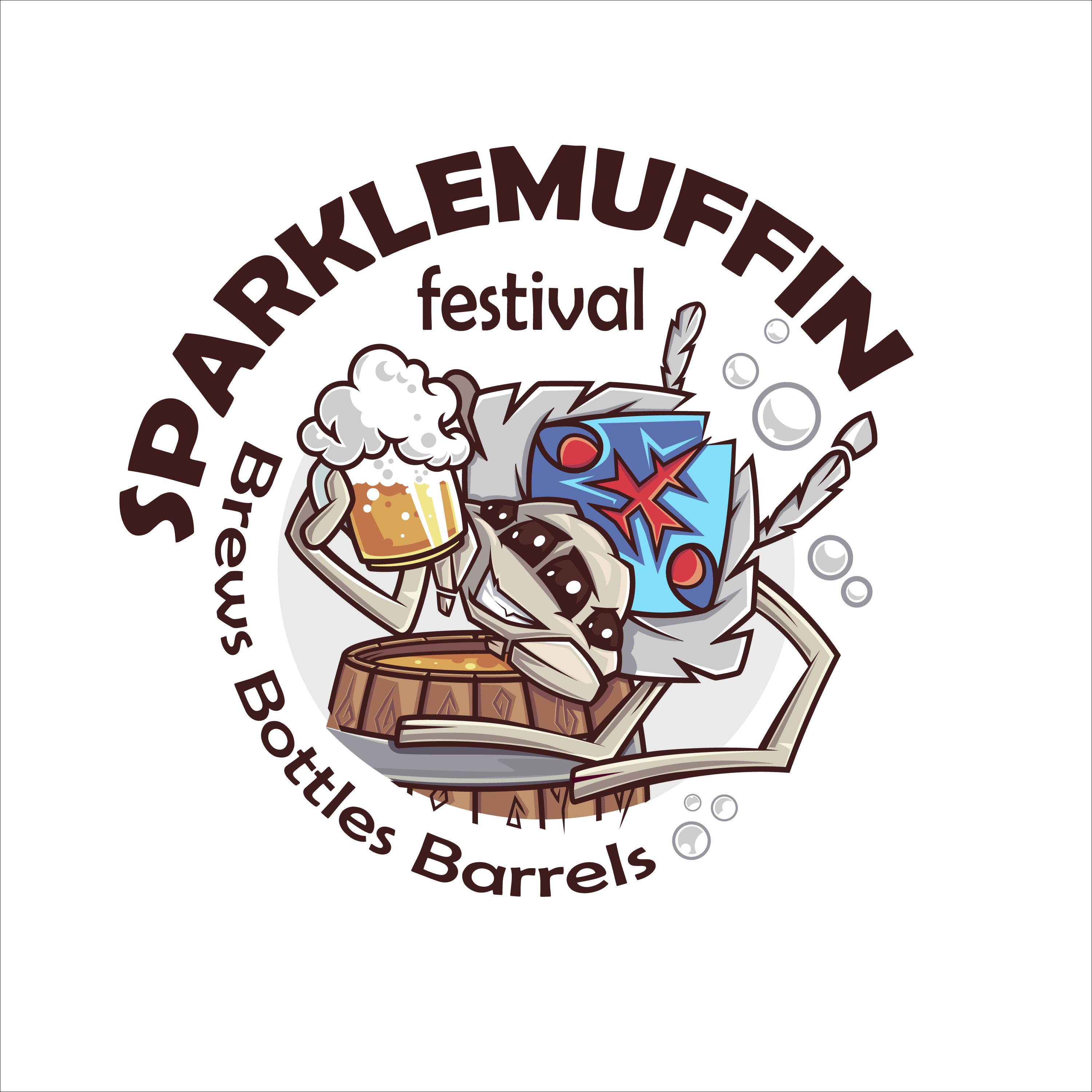 Festival logo beer branding festival graphic design illustration logo mascot spider team