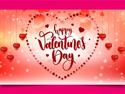 Happy Valentine's Day Banner Design banner design branding custom banner design design graphic design illustration t shirt designs ui valentine valentines valentines day valentinesday