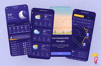 Skysight Weather App android dark design illustration ui ux weather app